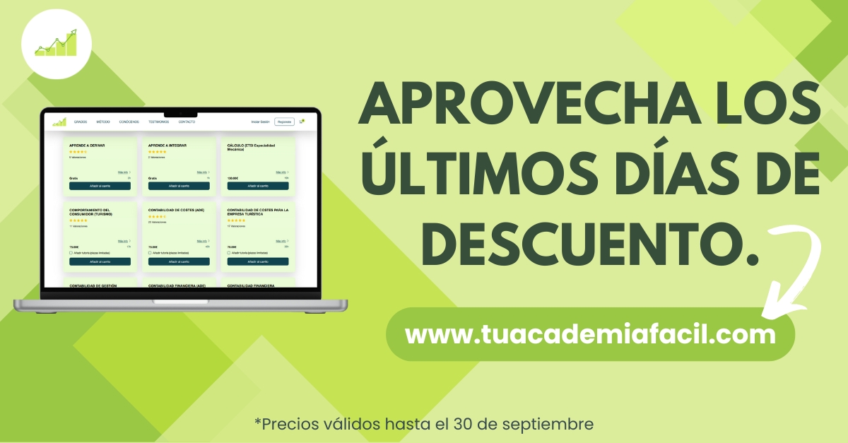 Aprovecha los últimos días de descuento